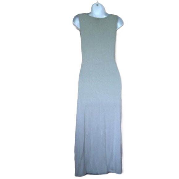 Volcom True to This Maxi Dress Sleeveless Bodycon Seafoam Stretch Cutout EUC  S - Picture 3 of 6